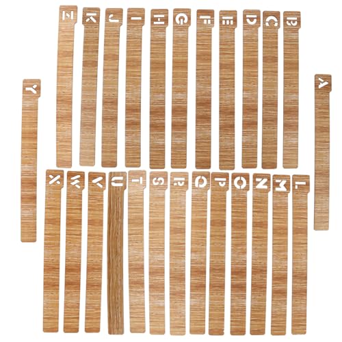 Alphabet en Bois 26 Pièces Marque-pages Éducatif pour Reconnaissance des Lettres