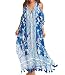 Bestyou Women's Print Turkish Kaftans Chiffon Caftan Loungewear Beachwear Bikini Swimsuit Cover Up Dress