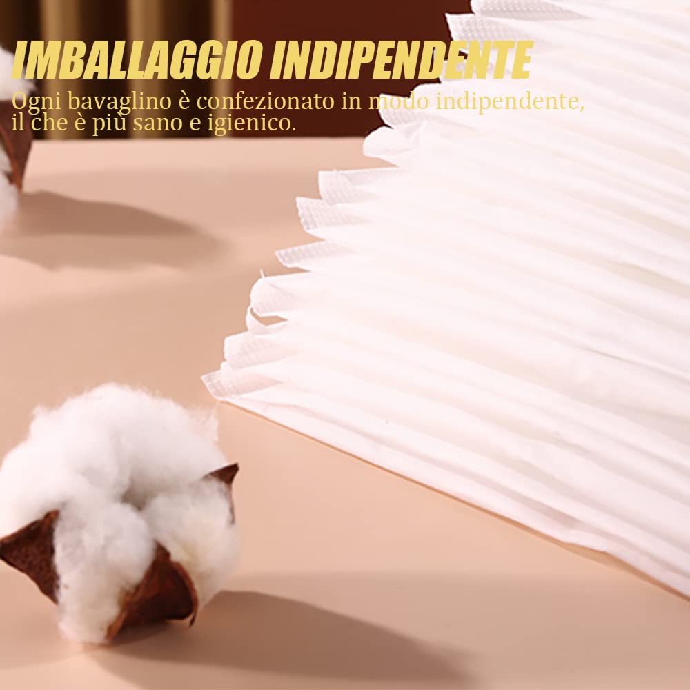 LATRAT 40 pezzi Bavaglini usa e getta bambini, Bavaglino Neonato Impermeabile, Tessuto Non Tessuto Regolabili Tasca Raccogli Pappa