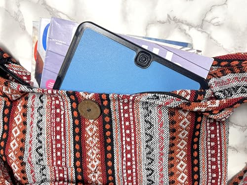 Image of Woven Hippie Crossbody - Hobo Sling Shoulder Bag - Thai Cotton Boho Messenger Purse - Medium
