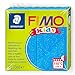 Produktbild STAEDTLER ofenhärtende Modelliermasse FIMO kids, blau glitter, extra weich und geschmeidig, speziell für Kinder, Normalblock 42g, 8030-312