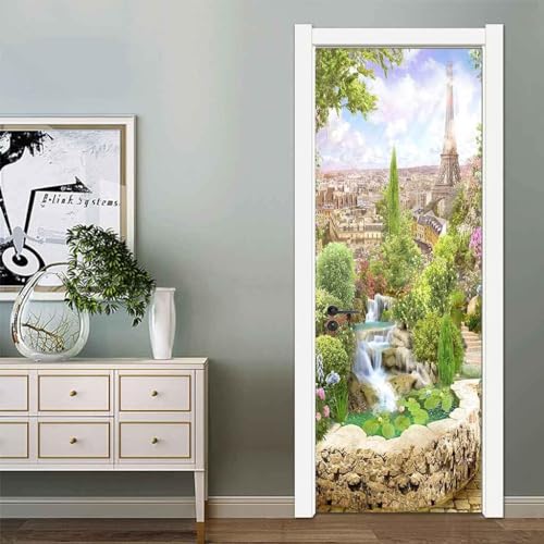 3D Door Sticker Peel and Stick Vinyl Wrap Door Cover Door Decal Office Door Sign Bedroom Door Sign Front Door Decor Removable Door Decal 100 X 215 Cm Door Photos -221935-99006