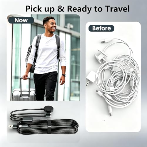 XJPOEFY Travel Essentials 3 in 2 Charging Cable for Multiple Devices — view 6