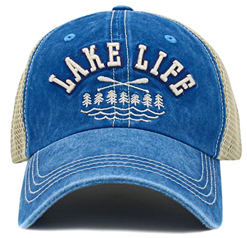 Image of KBETHOS Men's Women's Explore The Outdoors Mountains Scenery Unisex Trucker Baseball Cap