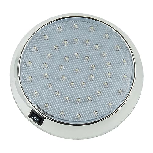 Donkivvy Luce Soffitto 12V 46 LED auto caravan interne ON/OFF - Luci per camper, roulotte, rimorchi, barche, veicoli marini