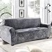 Produktbild Love House Velvet Plüsch Schonbezug Sofa, Stretch Sofa Überwurf Sofabezug Weich Dick Sofahusse Für L-Form Schnittcouch,1 2 3 4 Sitzer -grau Sofa