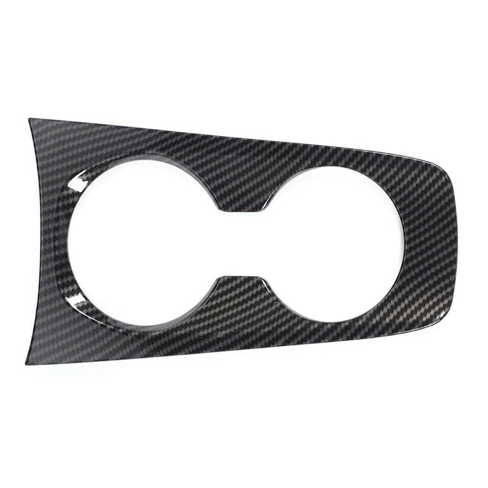 Car Water Cup Holder Panel Trim Cover Carbon Fiber ABS Front,Interior,Center-Placement On Vehicle Compatible with Chevy Camaro LS/LT/SS 2010-2015 & Z/28 2014-2015 & ZL1 2012-2015