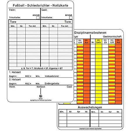 B+D Spielnotizkarten Fußball Neue Generation 100 Stück : Amazon.de