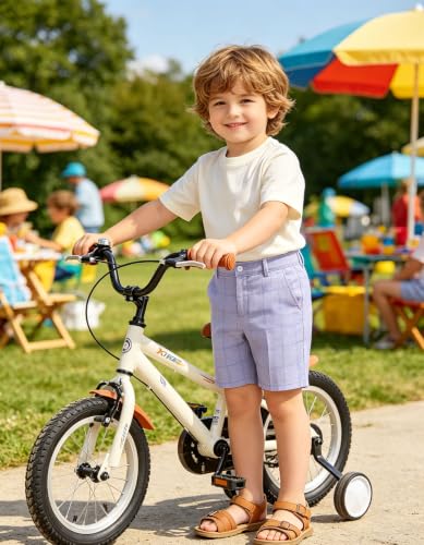 Image of Boy Shorts Kids Stretch School Uniform Clothes Flat Front Dress Casual Shorts with Pockets for Summer