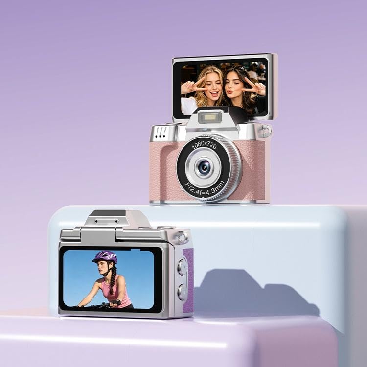 PHOTO MAX Store PHOTOMAX Retro Mini Flip Digital Camera - Image 3