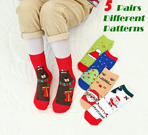 YXBQueen Kids Christmas Winter Socks for Boys Girls - Thick Warm Children's Xmas Holiday Toddler Socks3