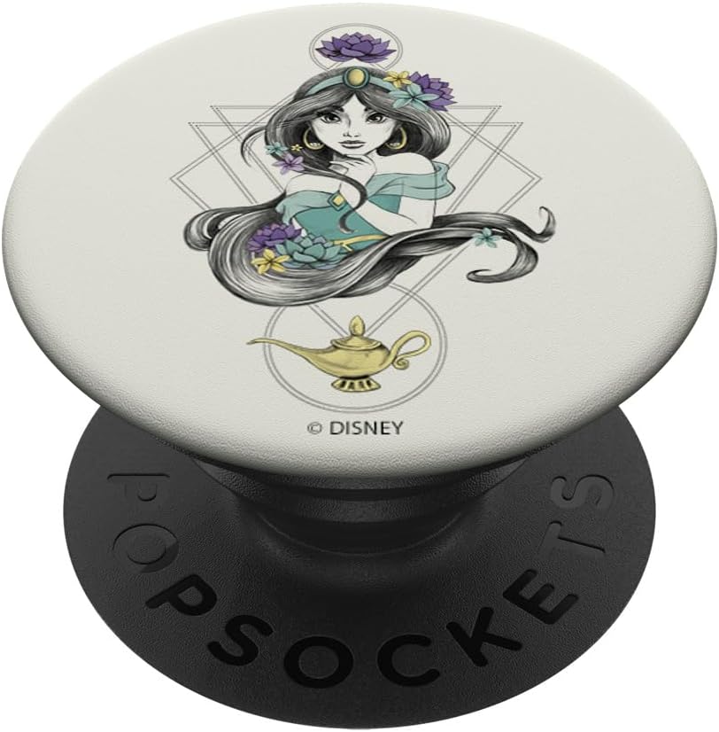 Disney Aladdin Jasmine Colorful Geometric Boho Art PopSockets MagSafe PopGrip for iPhone