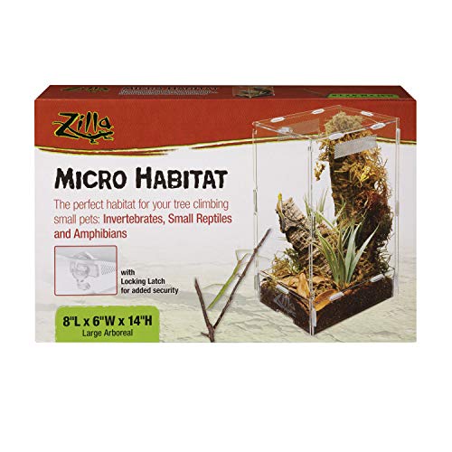 ZILLA Micro Habitat Terrariums with Locking Latch, Arboreal, Large, Clear - Image 3