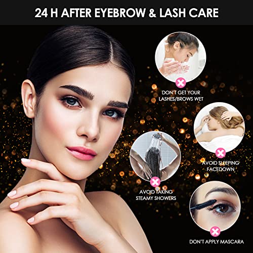 Lash Lift And Tint Kit, Brow Lamination And Tint Kit, Reddhoon 4 In 1 Eyebrow And Eyelash Perm Kit With Black Dye, Long-Lasting For 6-8 Weeks, Safe & Easy To Use At Home Salon #TOP5
