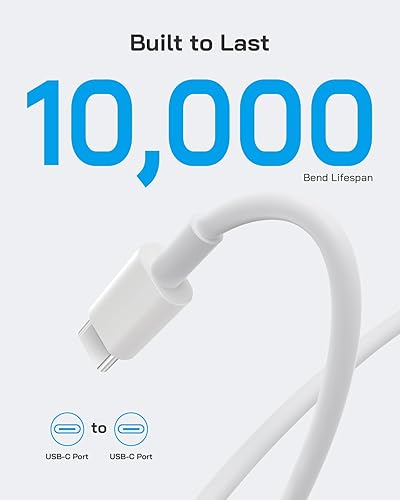 Miniatura 6 de Paquete de 3 bloques de carga rápida AISNI compatibles con iPhone 17, 16, 15, cargador USB C de carga rápida, cable de carga larga tipo C de 6 pies