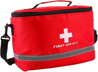 First Aid Bag Empty Medical Storage Bag Medicine Pouch Shoulder Bag for Home Car Outdoor Travel Camping Hiking Red Price In India
