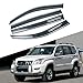 Lfldmj Voiture fenêtre Soleil Pare-Pluie Pare-Soleil Bouclier abri Protecteur Couverture Garniture Cadre Autocollant, pour Toyota Land Cruiser Prado J12 2002-2009