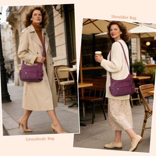 Image of VOLGANIK ROCK Crossbody Bags for Women RFID Lightweight Travel Shoulder Bag Waterproof Nylon purses and handbags Pocketbook
