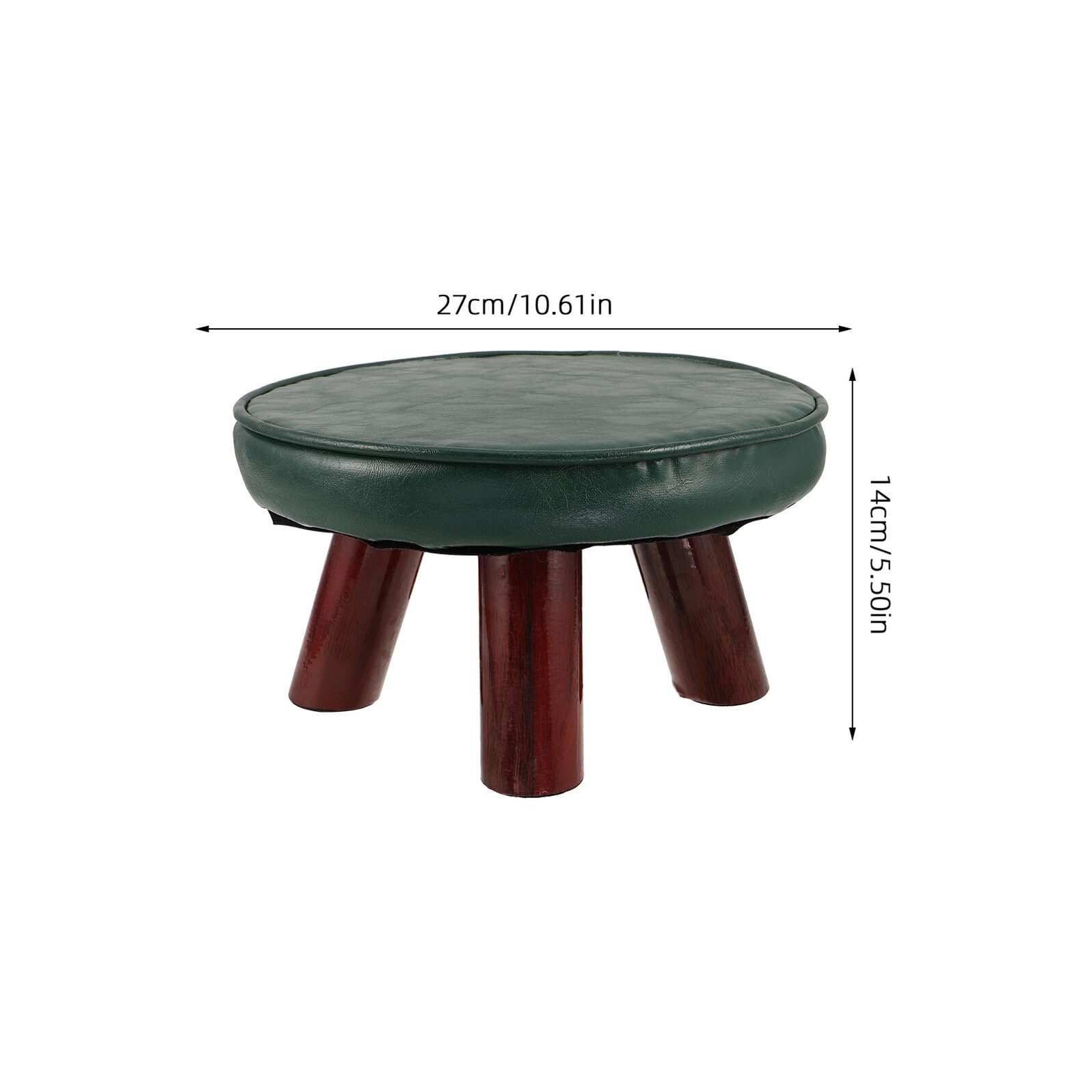 ERINGOGO Taburete Infantil Redondo 16 Cm de Altura, Asiento Resistente de Madera, Reposapiés Antideslizante para Baño y Entrenamiento, Fácil de Limpiar para Jardín de Infantes y Uso