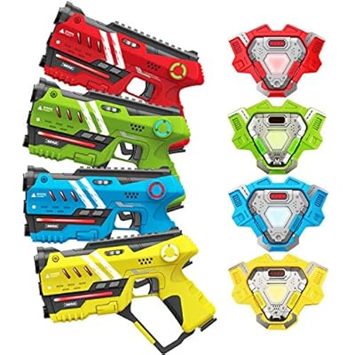 VATOS Jeu Laser Tag avec Projecteur - 2 Pistolets