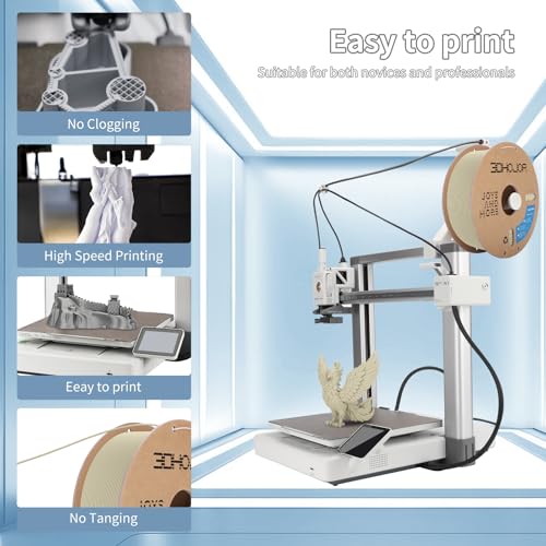 Image of 3DHoJor 3D Printer Filament Basic PLA Filament 1.75mm 300mm /s 1kg Cardboard Spool Dimensional Accuracy + /- 0.03 mm Fit Most 3D FDM Printer-Bone White