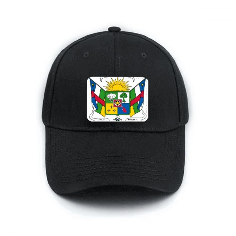 Casquette classique Centrafrique avec emblème national finitions noires - 4