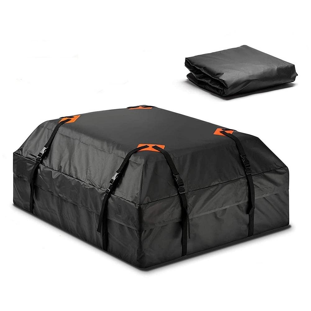 Box Auto Oxford Panno Impermeabile Car Cargo Roof Bag Porto deposito bagagli Black Storage Travel SUV. Van for auto(B)
