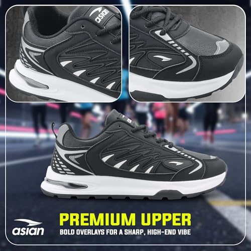 Image of ASIAN Python-06 Sports Running Shoes for Men | Lightweight Sole, Durable Grip Outsole | Stylish Design for Walking, Gym, Running & Daily Use