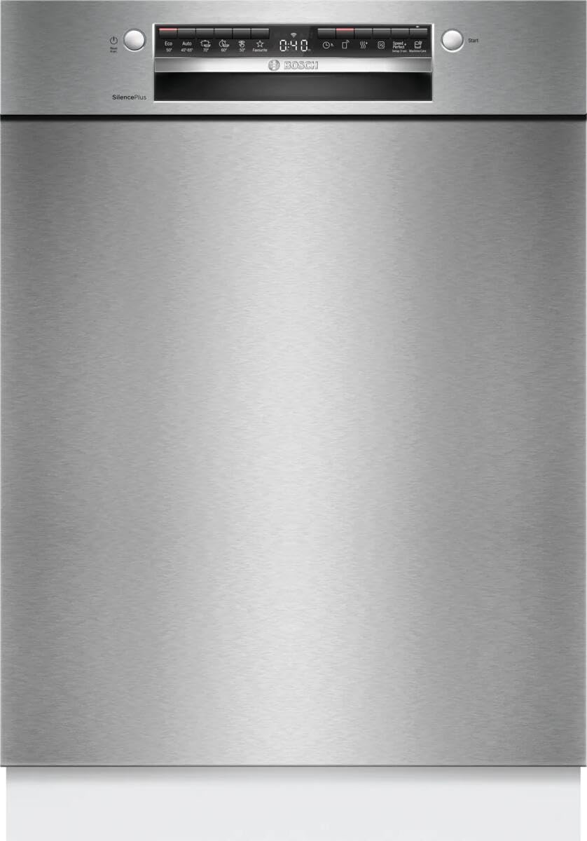 Bosch SMU4EAS28E, serie 4, lavastoviglie Smarter sottopiano da 60 cm, cestino per posate, lavabile in lavastoviglie, prodotto in Germania, particolarmente silenzioso, asciugatura extra, programma