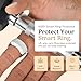 Buffr Smart Ring Protector – Silicone Ring Guards Compatible with Oura, Ultrahuman, RingConn & More Bands – Slim Fit, Sensor-Friendly Smart Ring Cover for Workout, Work & Daily Wear (Grey, Size 8)