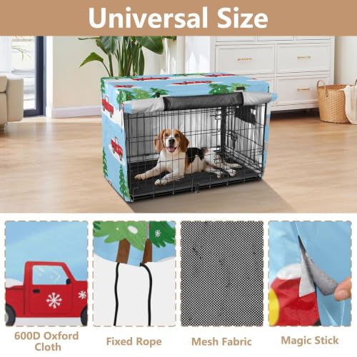 Housse pour cage pour chien robuste et bâche double face de protection résistante à l'eau - 5