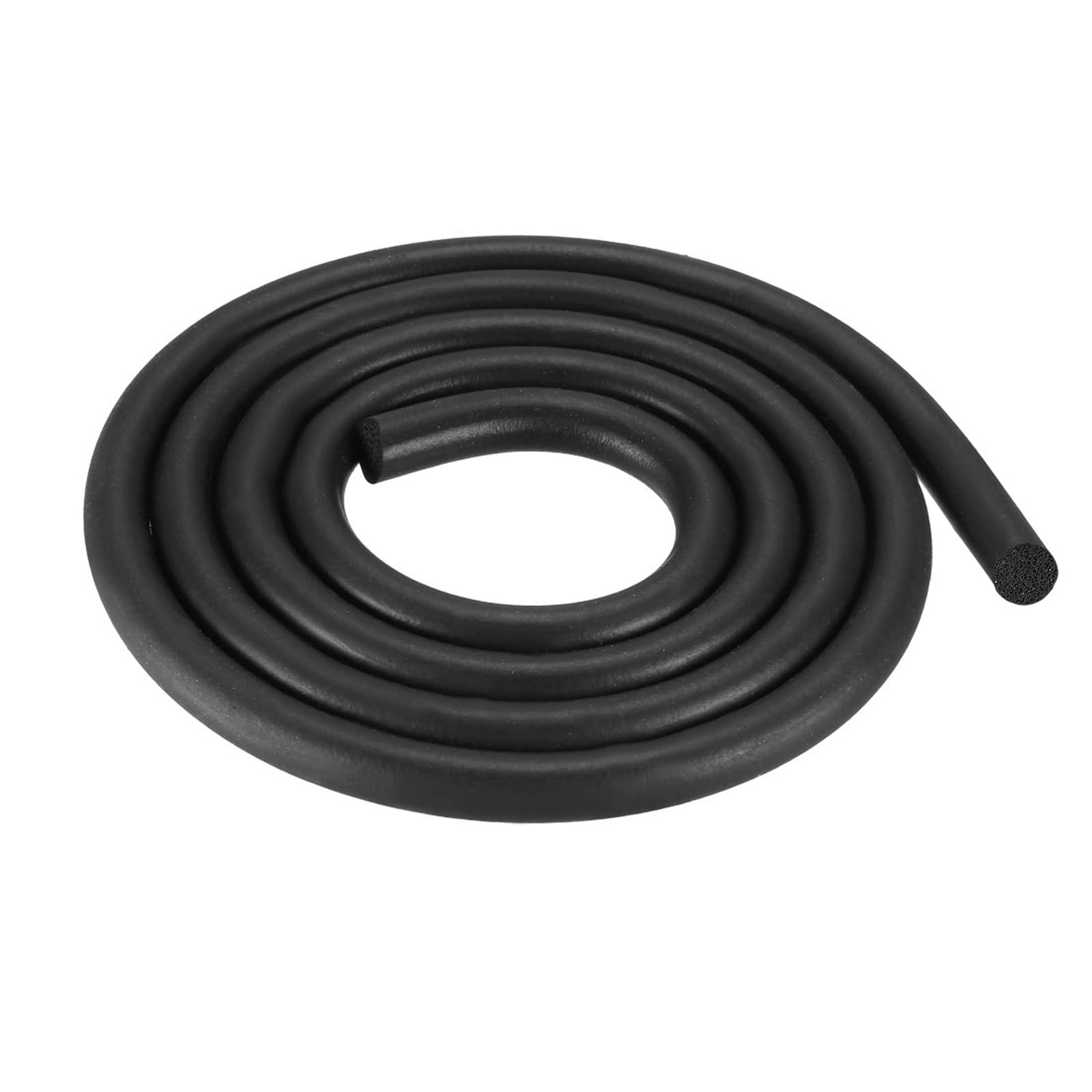 sourcing map Foam Rubber Weather Seal Strip, 16mm(5/8") Diameter 2.5 Meters (8.20Ft) Long Round EPDM Rubber for DIY Gasket, Warehouse, Pads, Foam Tubing, Crafts