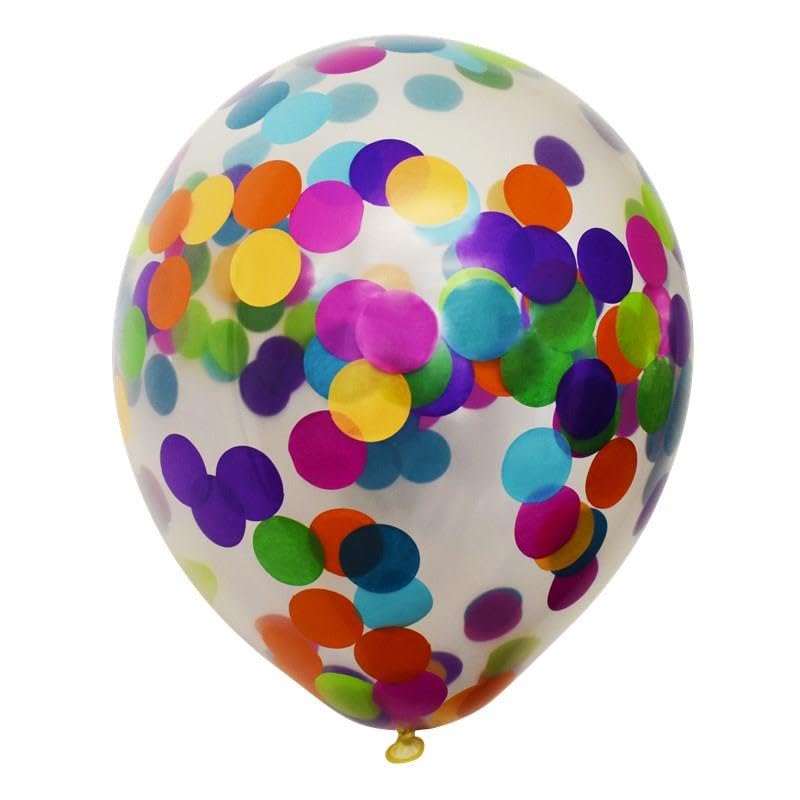 Lot de 3 ballons à confettis pour décoration de fête.
