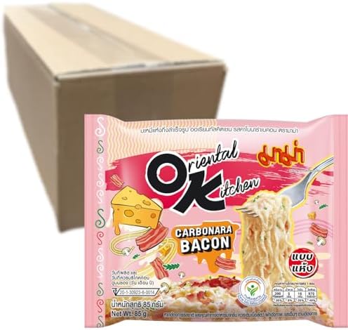 Mama Instantnudeln Carbonara, 10 X 85g Multipack | Schnelle Zubereitung in Minuten - Beliebte Thai-Nudelmarke Nr.1, ideal für Snacks und Mahlzeiten