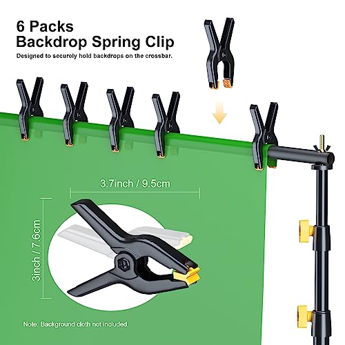 Image of LINCO Lincostore Backdrop Stand for Parties Kit 10x7 ft Adjustable Back Drop Photography Studio Photo Background Support System with Clamps, Sand Bag, Carrying Bag 4172 4174 (10x7 ft)