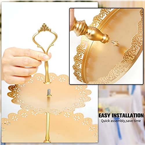 Gold Cake Stand Set Cupcake Holder For Dessert Cake Table Decor #TOP4