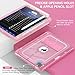 ZoneFoker for iPad Pro 12.9 Case 6th/5th/4th/3rd Generation 2022/2021/2020/2018, 12.9 Inch iPad Pro Case Cover with Pencil Holder, Pink Glitter