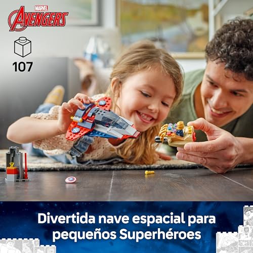 Image of LEGO Marvel Captain America vs. Thanos with 2 Minifigures 76319 Building Blocks Toys for 4+ Gift for Boys and Girls