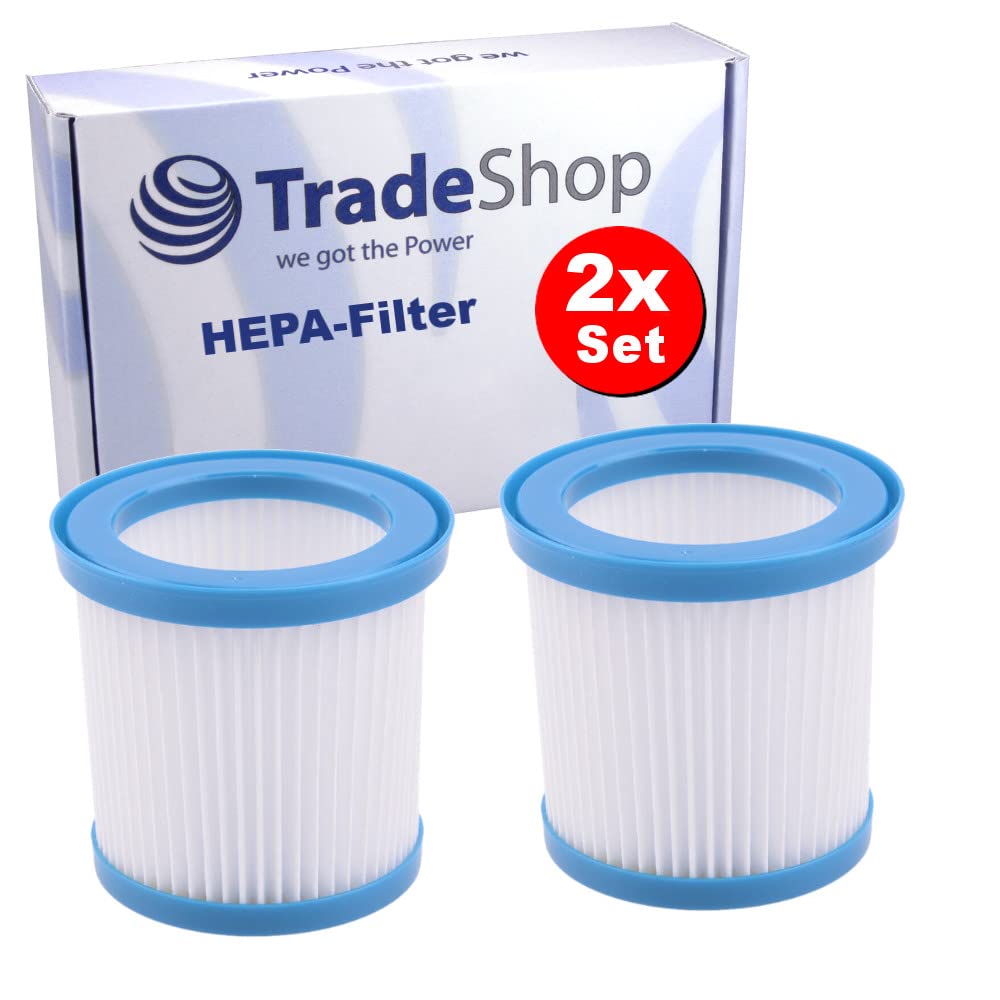 2x Trade-Shop HEPA Filter / Vacuum Cleaner Filter / Pleated Filter Compatible with Black & Decker SVJ520BFS SVJ520BFSP Replaces 90606058-01 VPFE20