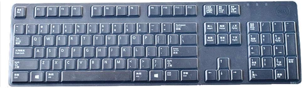 Ultra Thin Silicone Desktop PC Keyboard Cover Skin Protector Compatible with Dell KB212-B Keyboard & Dell KB4021 Keyboard Transparent JYH-DLTS-TPT
