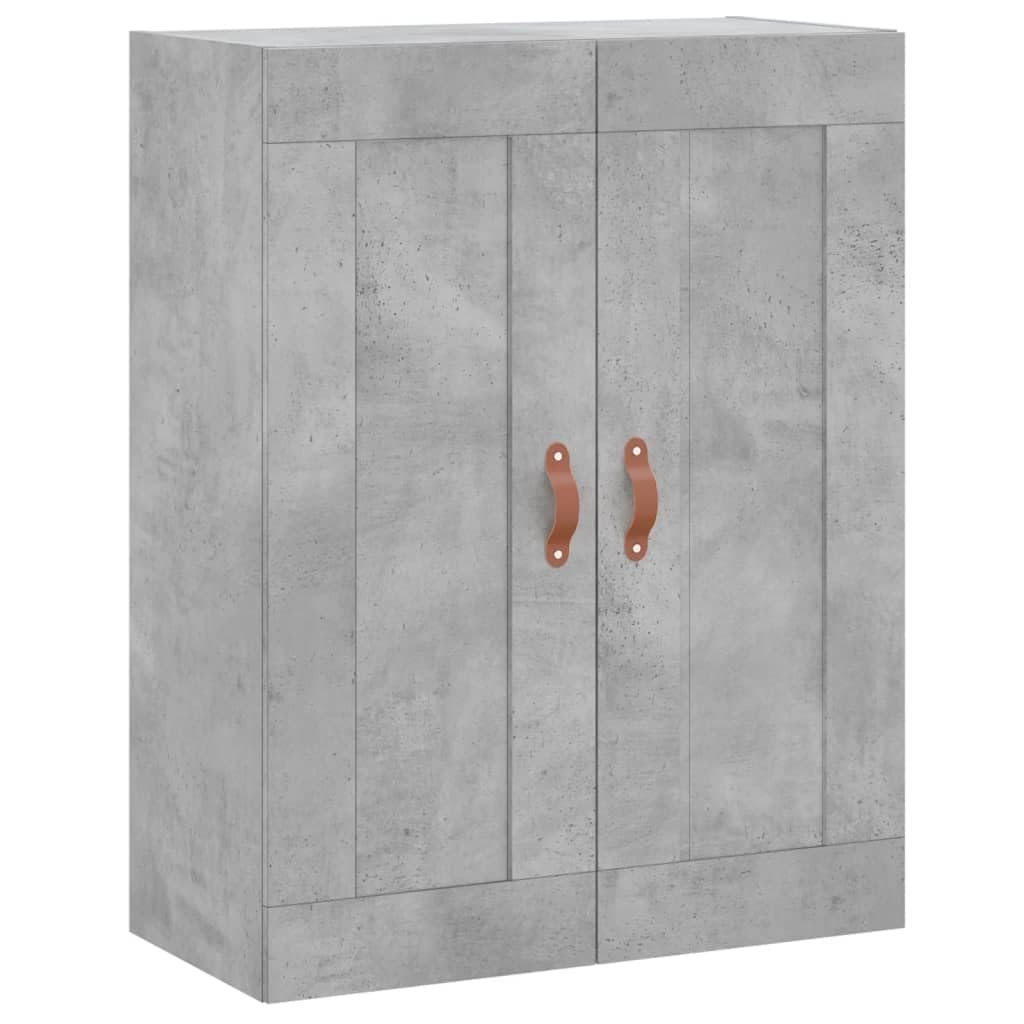 Armadio alto in legno grigio cemento, 69,5 x 34 x 180 cm
