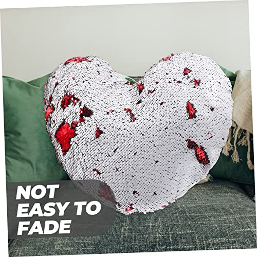 Housse de coussin cœur sequins OUNONA pour raviver canapé terne