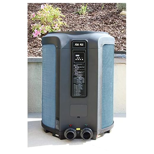 XtremepowerUS Super Quiet 65,000BTU Heat Pump Titanium Swimming Pool Heat Pump & Spa Heater Digital LED Heat Up Pool