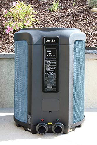 XtremepowerUS Super Quiet 65,000BTU Heat Pump Titanium Swimming Pool Heat Pump & Spa Heater Digital LED Heat Up Pool