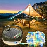 Glocusent Lámpara de Camping, 130 LED, 4 niveles, recargable USB-C