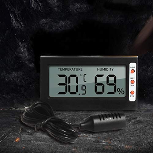 POPETPOP Reptile, Pet Digital Hygrometer Aquarium Humidifier for Lizard Gecko Snake Tortoise Reptiles Thermostat - Image 2