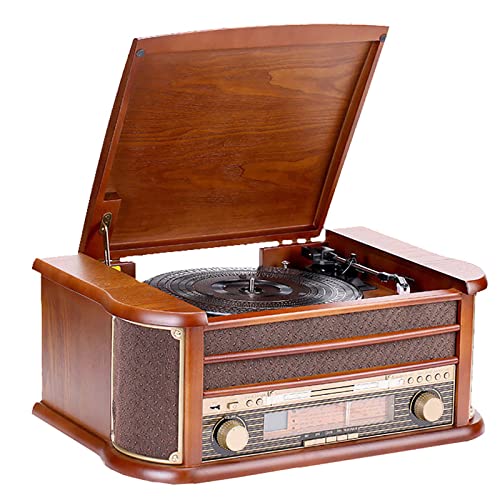 Tourne-Disque Vintage, Platine Vinyle Nostalgique pour Disque Vinyle avec Bluetooth, avec Lecteur CD, Cassette, Radio AM… - Les Beatles, Paul McCartney, John Lennon, RIngo Starr, George Harrison Tourne-Disque Vintage, Platine Vinyle Nostalgique pour Disque Vinyle avec Bluetooth, avec Lecteur CD, Cassette, Radio AM…