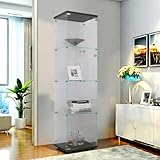 Construcción resistente: nuestra vitrina de vidrio está hecha de vidrio templado de 4 mm de grosor y material de aglomerado de madera de alta calidad, lo que garantiza un uso duradero y seguro. La vitrina de cristal de pie no solo ofrece estabilidad, sino también una elegante presentación de tus objetos de colección. Después de un largo día de trabajo, puedes relajarte y admirar tus artículos favoritos en la vitrina de cristal