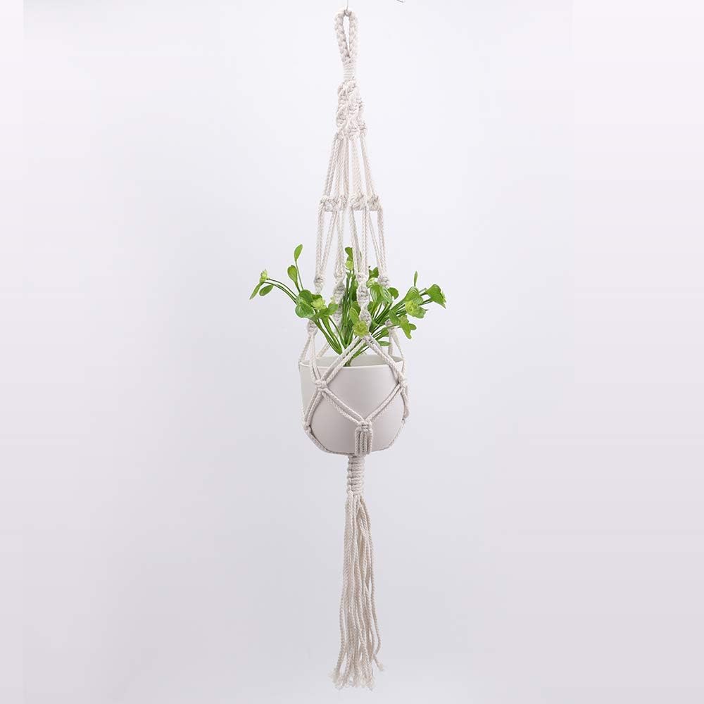 Tiardey 2 Pcs DIY woven cotton rope flower pot Hanger - Image 3