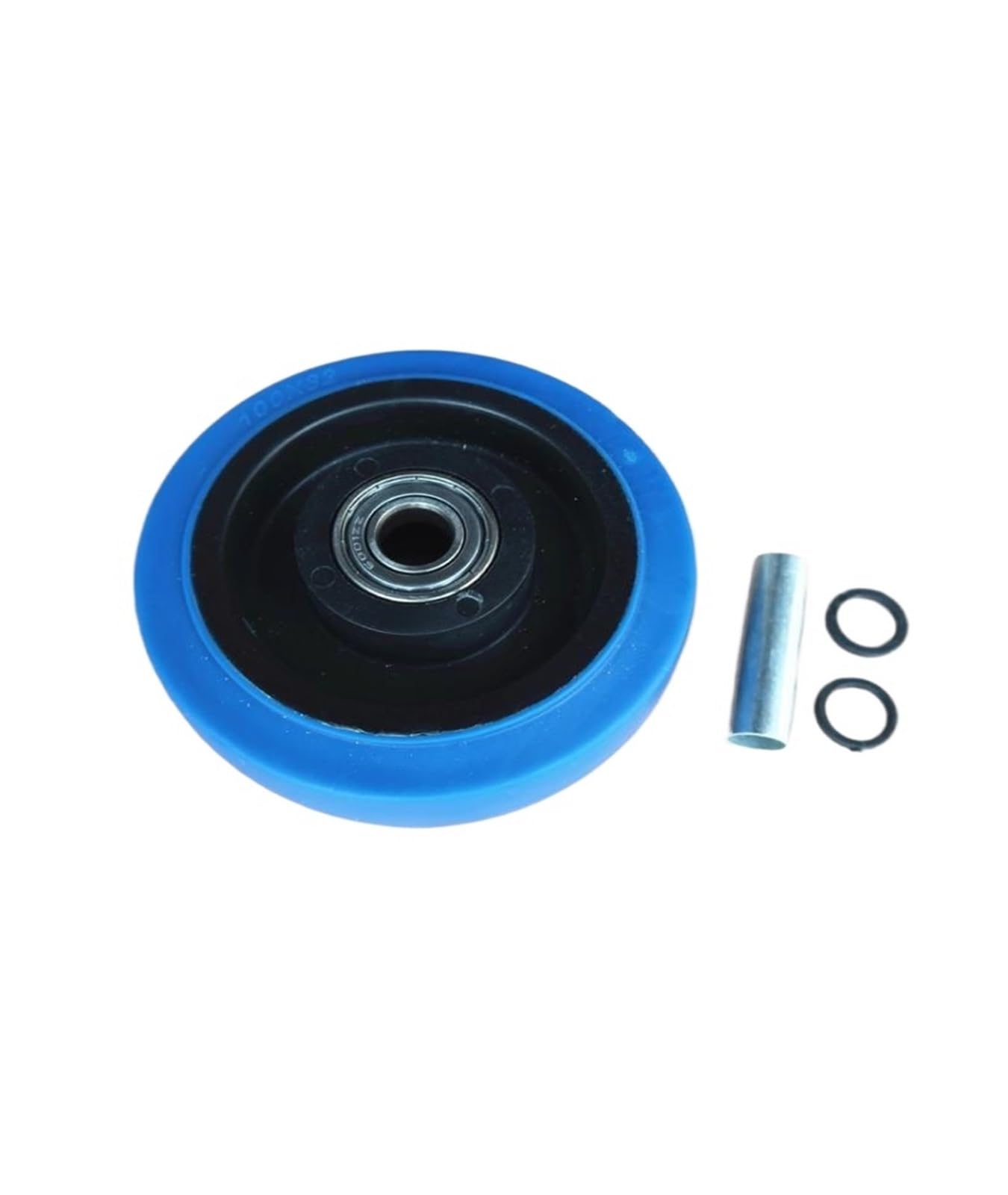 1 Piece 3 inch Medium Size Blue Elastic Wheel Single Silent Flat cart